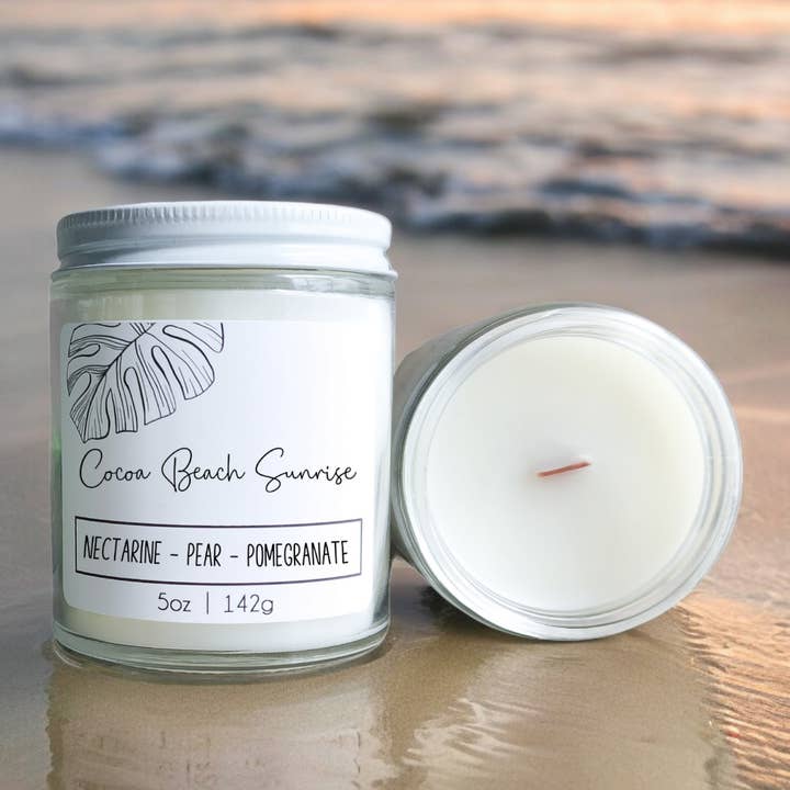 Cocoa Beach Sunrise Wood Wick Candle - Citrus for wholesale by ShoreItUp