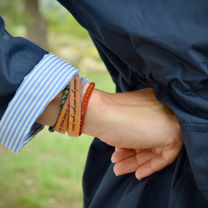 Waymaker Leather - Wholesale Bangle Bracelet - Christian Bracelet Handmade Genuine Leather with Bible Verse3