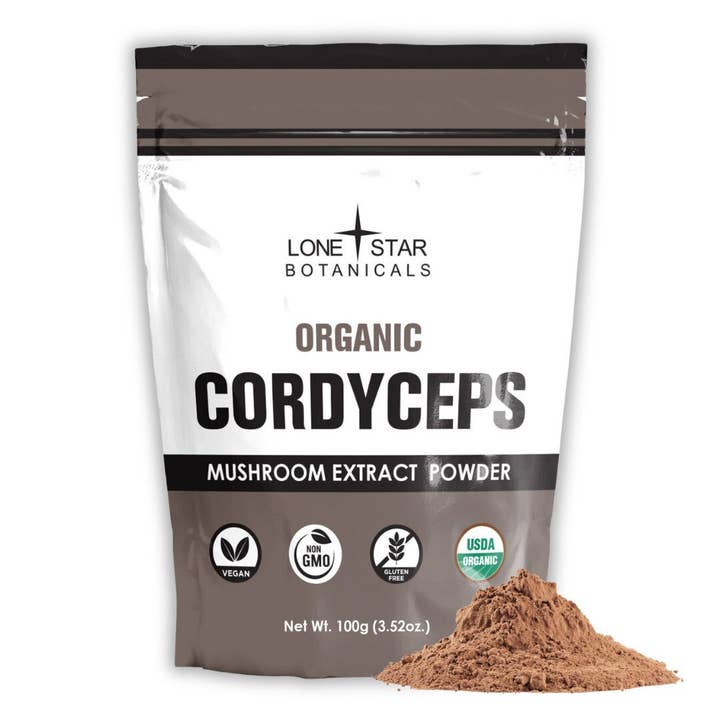 Lone Star Botanicals Organic Cordyceps Mushroom Powder 3.5oz for wholesale by AlchePharma Naturals