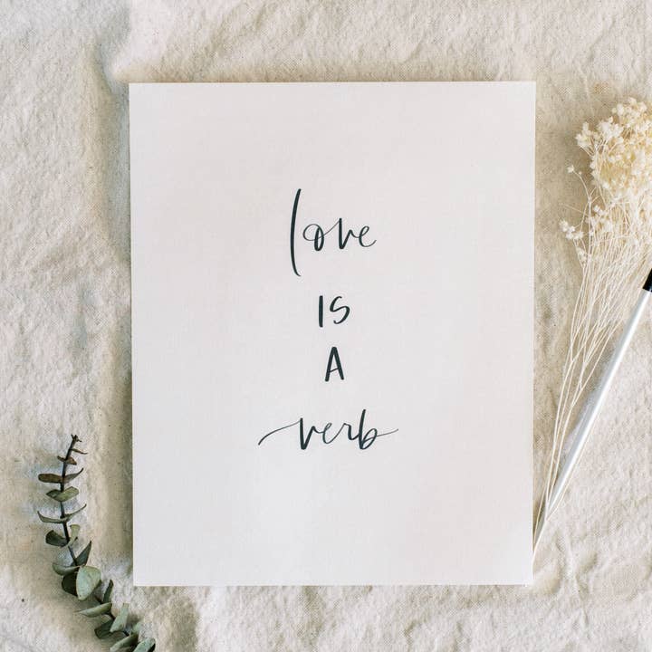 Love Is A Verb | Art Print for wholesale by Coley Kuyper Art