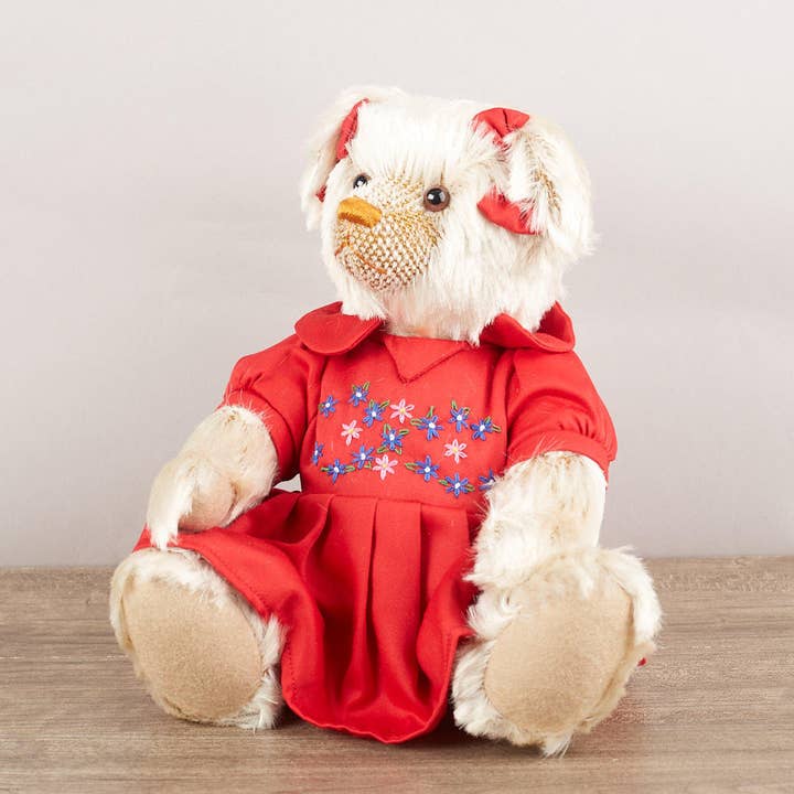Factory Direct Craft - Venta al por mayor Peluche - Niños y bebés - Oso de peluche de lana mohair Cooperstown Amanda de 11-1/2"
