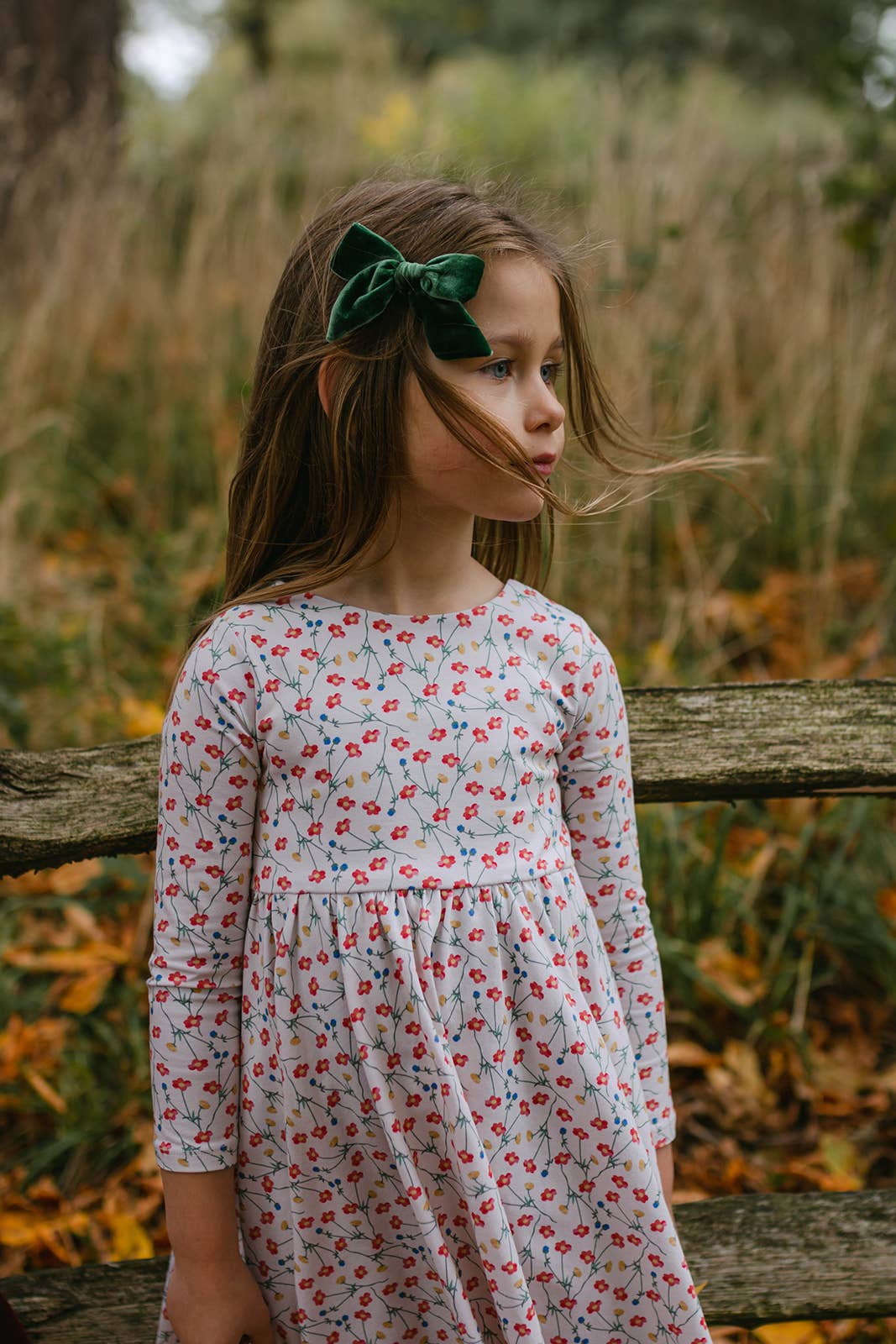 Floras – wholesale Dress – Kids – Twirl Dress - Cream Poppy2