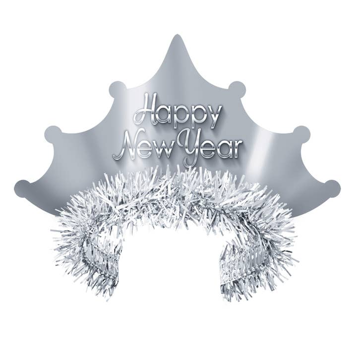 Silver New Year Tiara for wholesale by Beistle