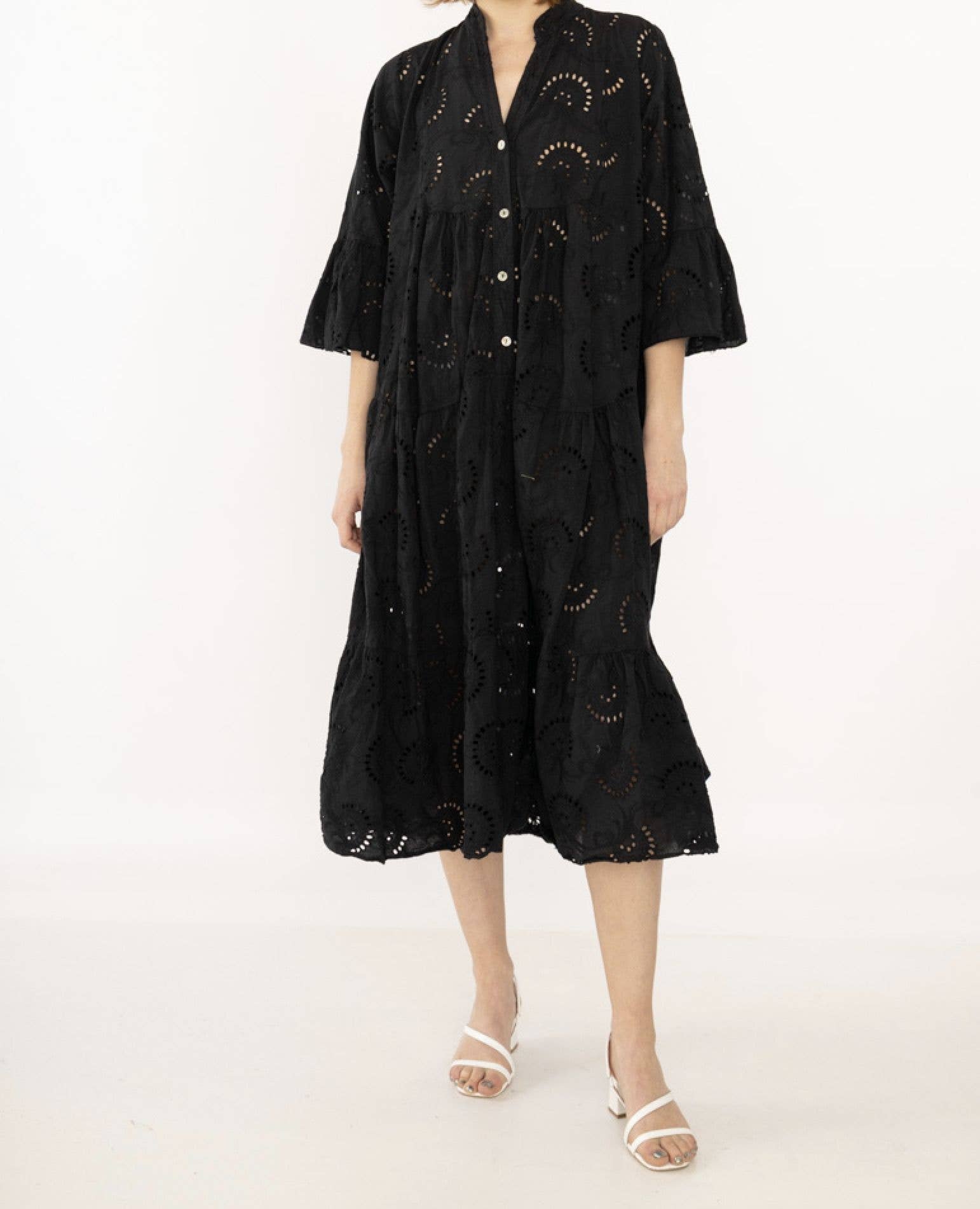 Happy look - Vente Robe – femme - Longue robe en broderie anglaise 8