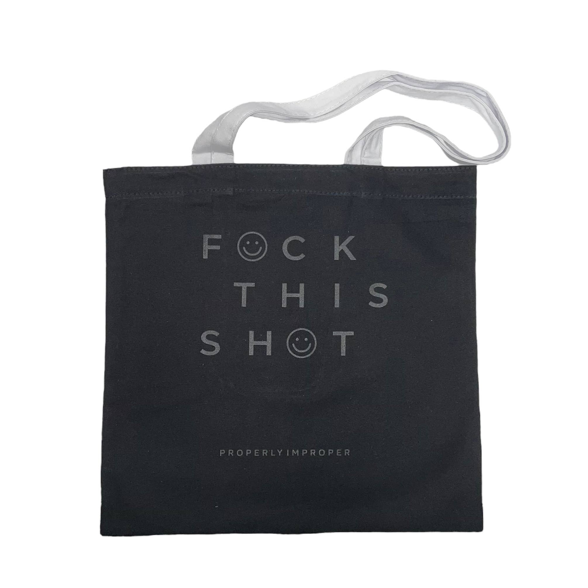 Properly Improper - Wholesale Tote Bag - Women's - SALE - Fuck This Shit - Black Canvas Tote