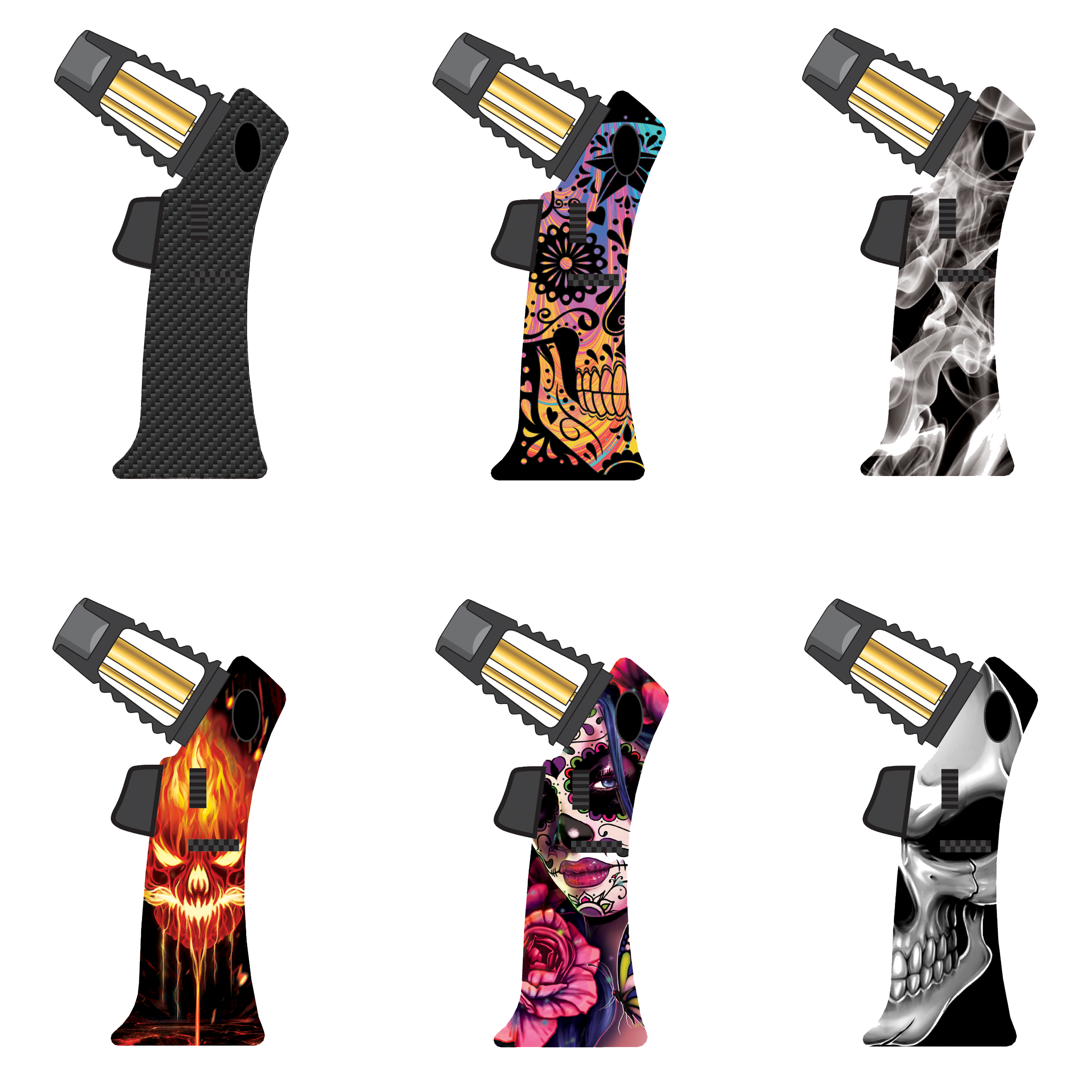 Novelty Brands - Wholesale Lighter - Smokezilla High Powered Torch Lighter Assortment - 6/Display2