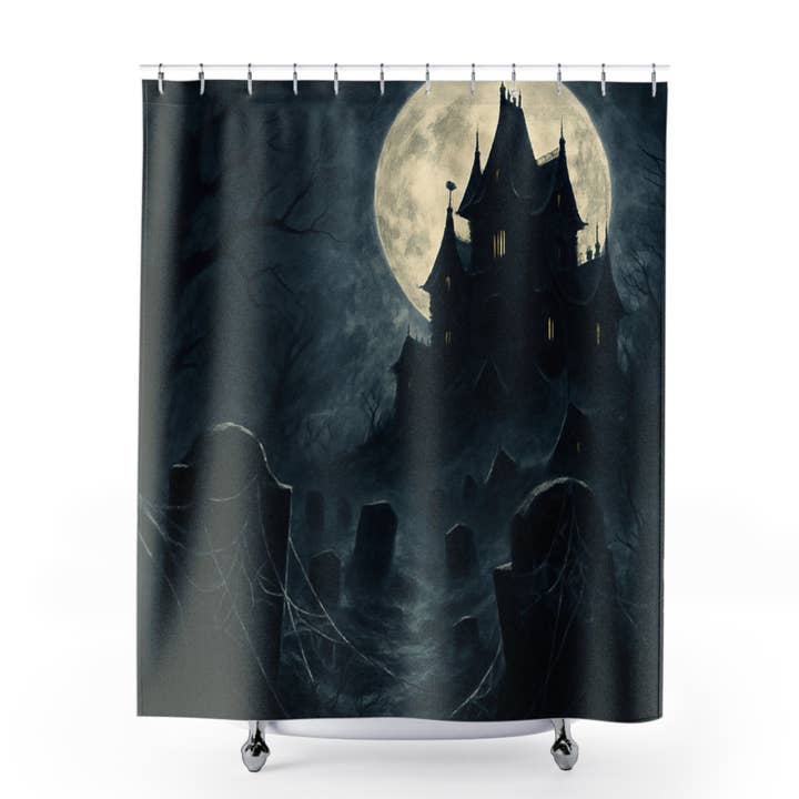 Halloween-duschdraperi, kuslig badrumsinredning, gotiska hemtillbehör för wholesale av Digital Chaotik