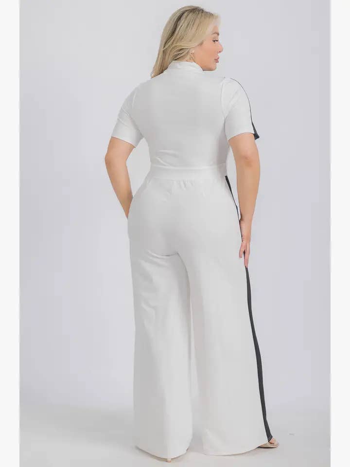 White Short-sleeve jumpsuit for wholesale on Faire3