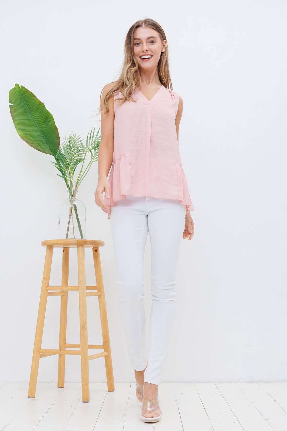 Blue B - Vendita all'ingrosso Camicetta - Donna - 31410T - Blusa arricciata in jacquard satinato con stampa a pois10