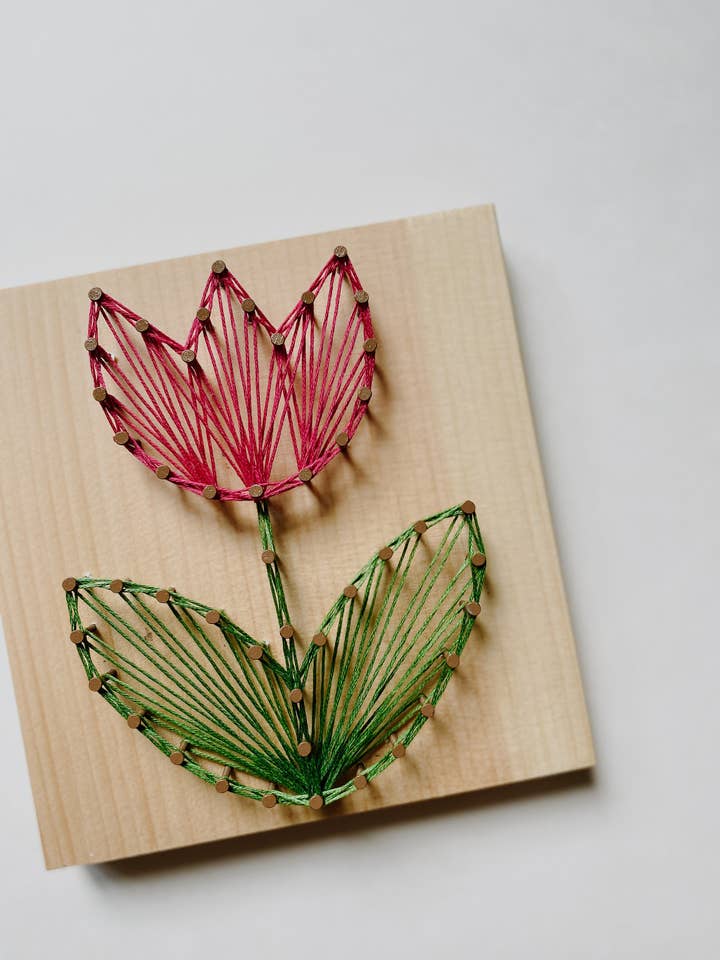 Tulip DIY String Art Kit for wholesale by Knot Really Art