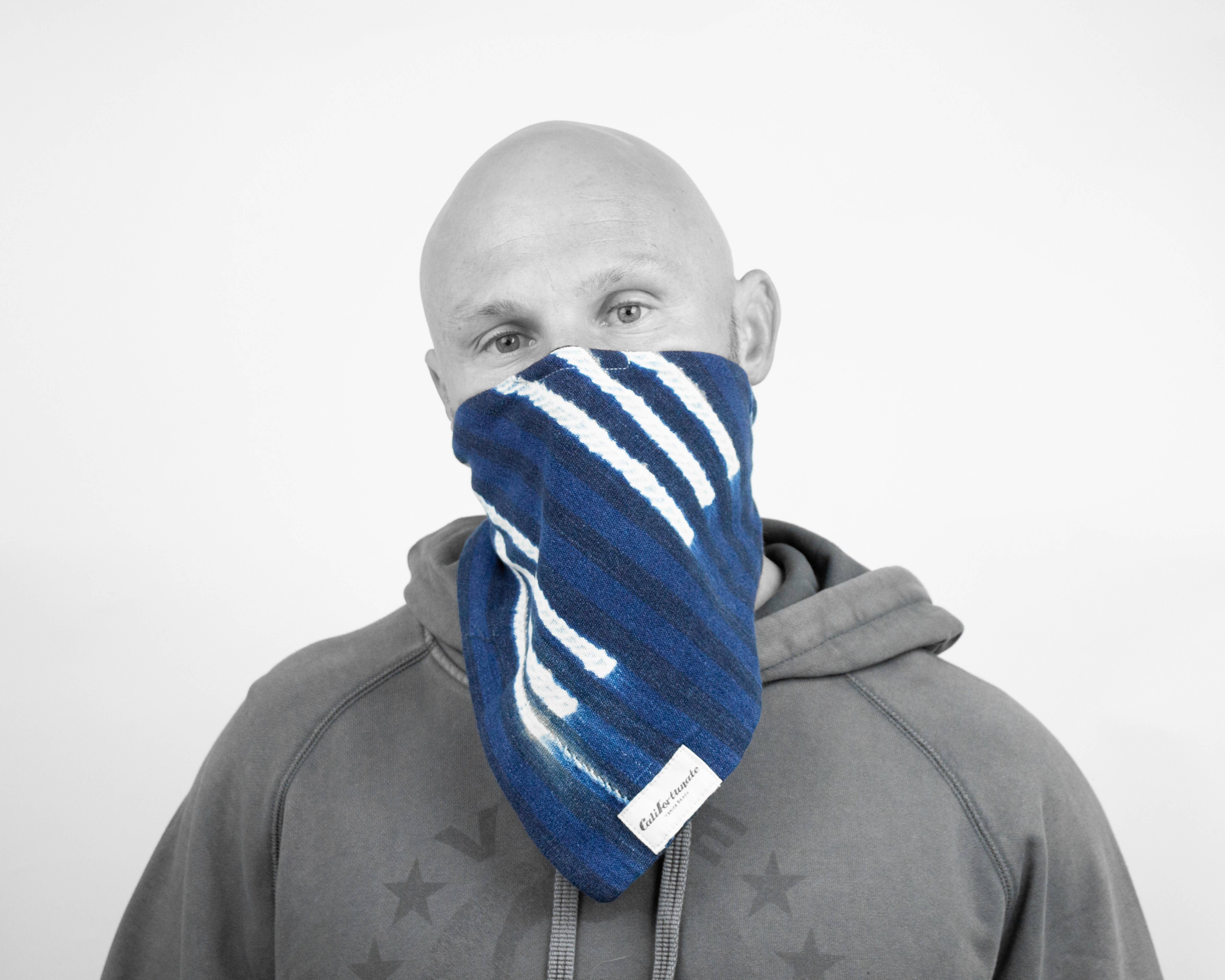 Maskdanna by Califortunate - Wholesale Non-Medical Disposable Mask - MASKDANNA INDIGO STRIPE3