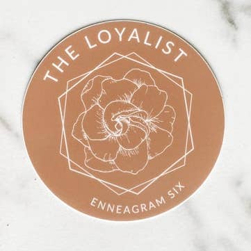 Enneagram Six Floral Sticker - Dishwasher Safe for wholesale by Kara Eads Creates