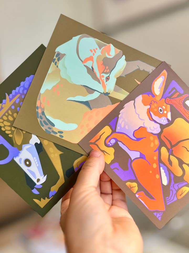 Mini Whimsical Art Prints for wholesale by Odd Hare Goods