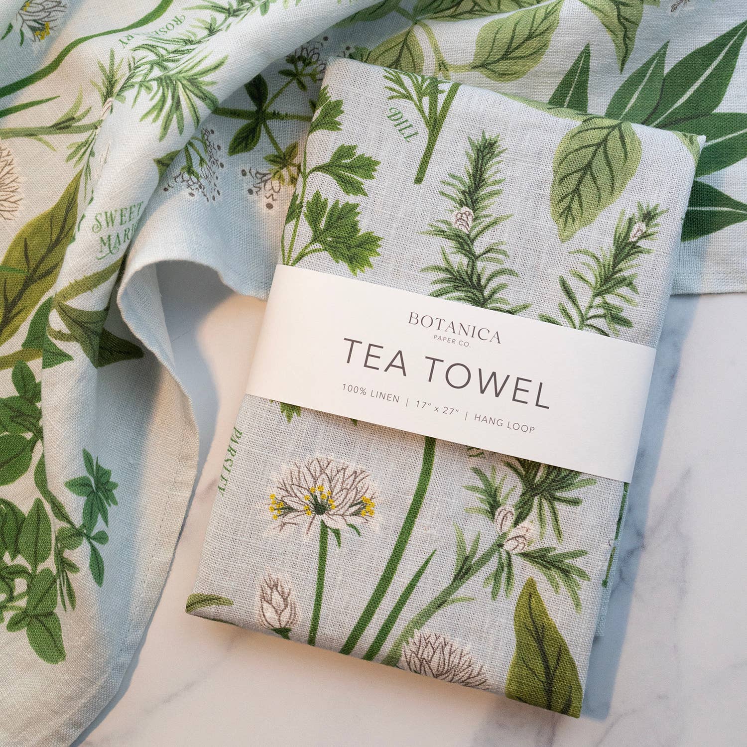 Botanica Paper Co. - Wholesale Tea Towel - HERB GARDEN | 100% LINEN TEA TOWEL3