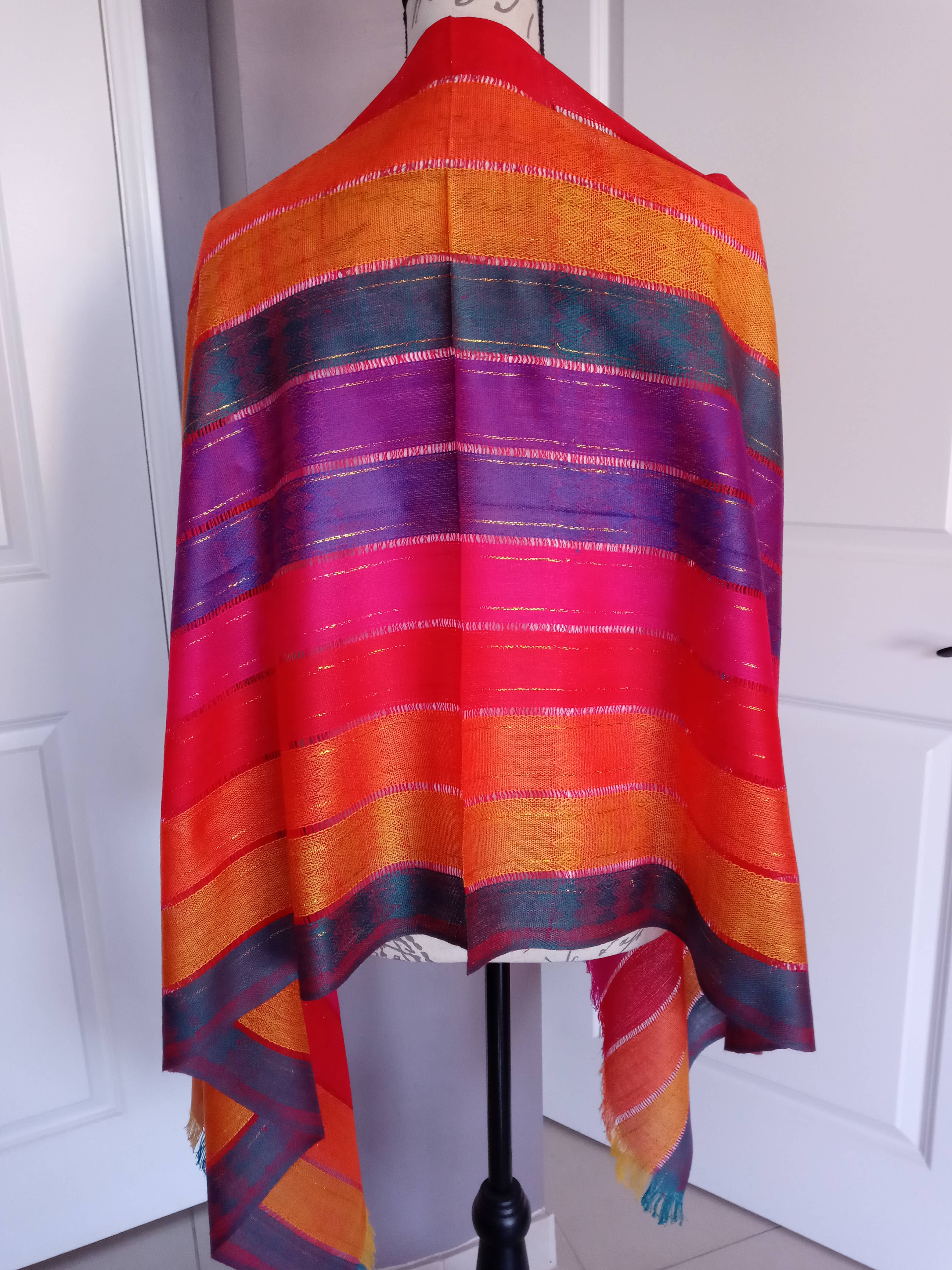 Treasure of ANDES - Wholesale Scarf - Unisex - Artisanal handmade Scarves, Cotton/Silk, Assorted colors 10