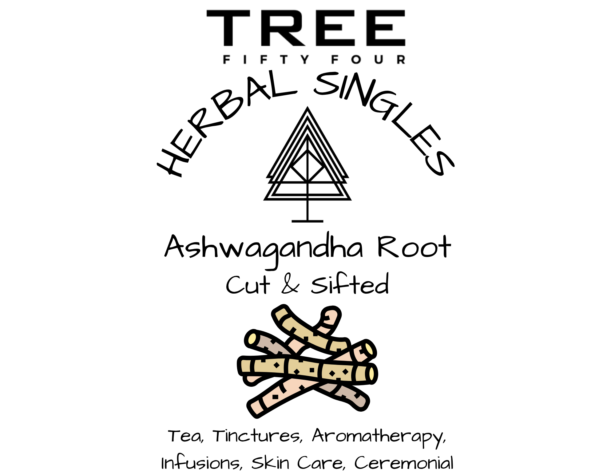Tree Fifty Four - Wholesale Loose Tea - Ashwagandha Root | 2oz - 1 KG | Bulk Herbs1
