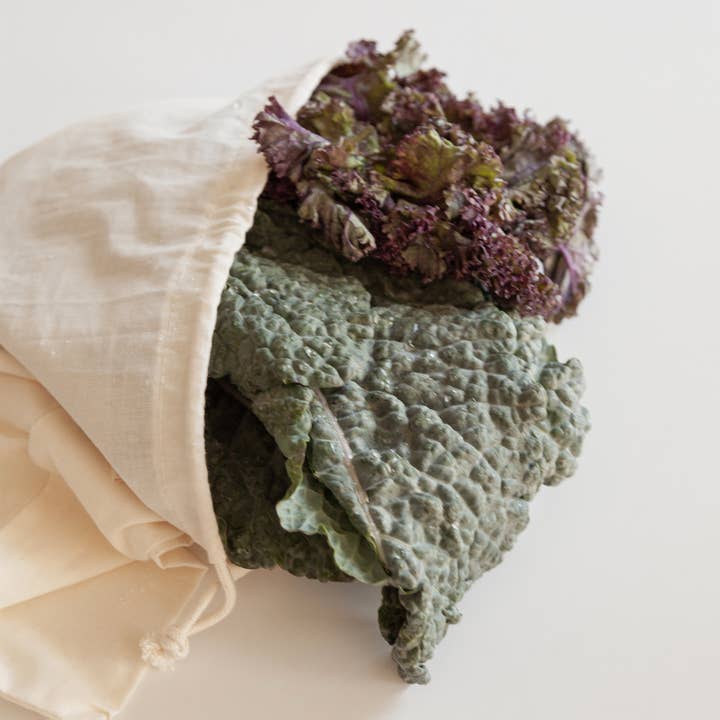 Simple Ecology - Wholesale Food Storage Wrap/Bag - Organic Cotton Muslin Produce Bags - Simple Ecology