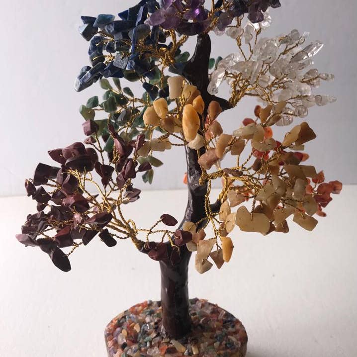 jiomind - Vendita all'ingrosso Decorazioni da tavolo - Bonsai in pietra preziosa/cristallo dei sette chakra (albero da 500 fiches)