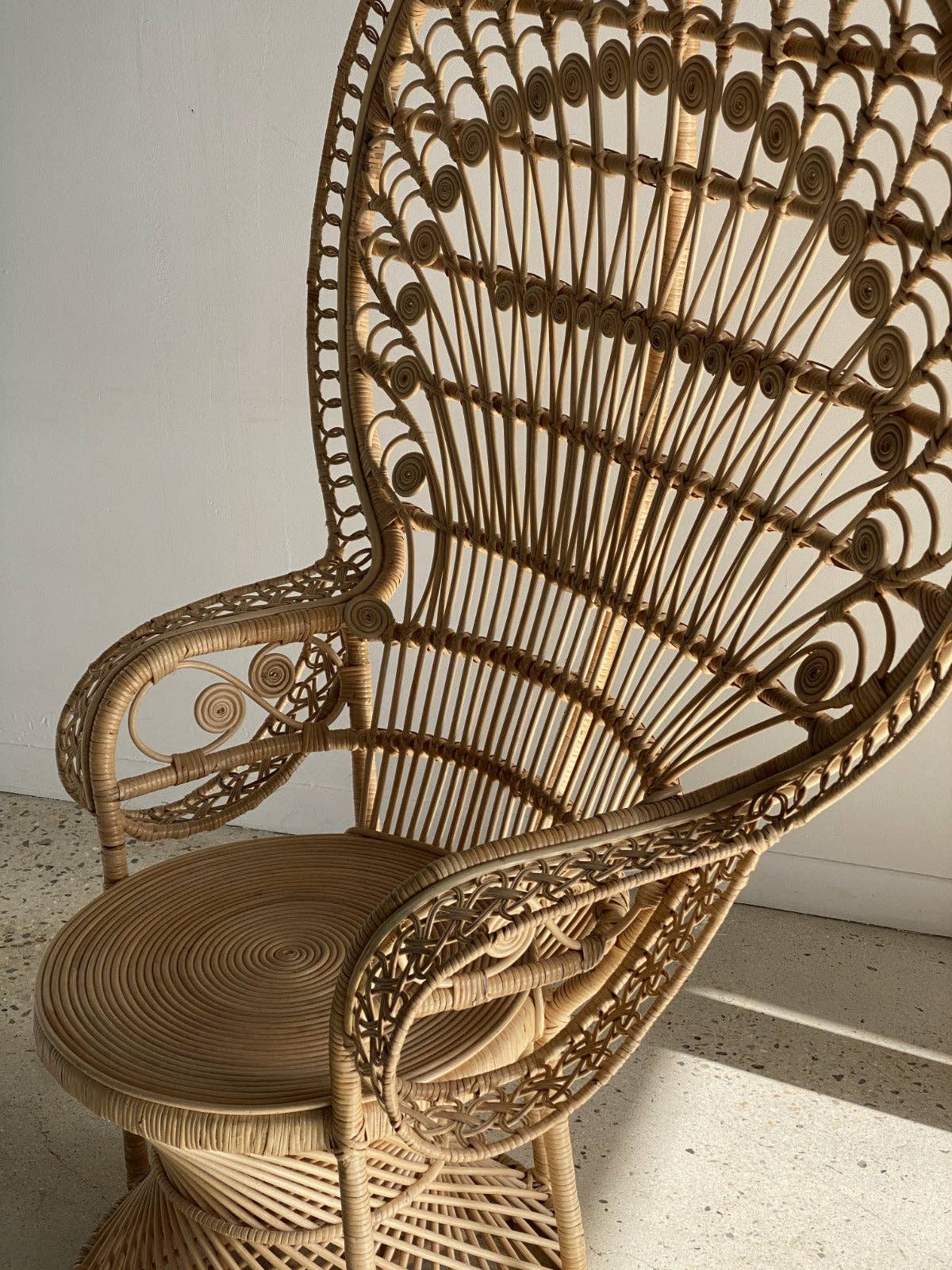 Office Objets - Wholesale Chair - Emmanuelle armchair in rattan with peacock patterns13