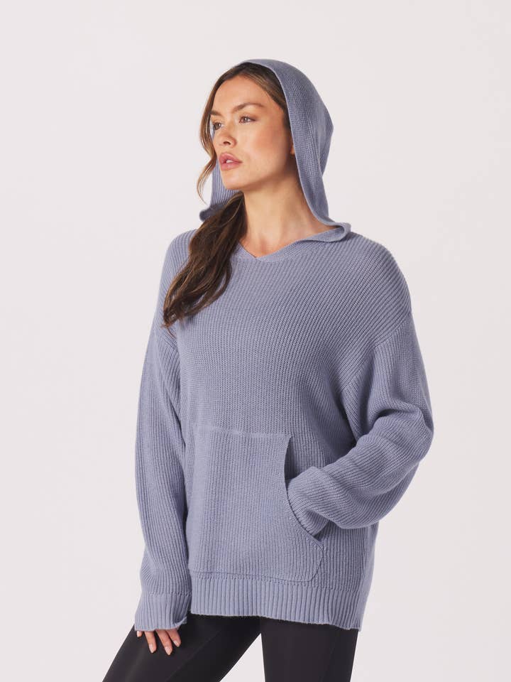 Prestige hættetrøje: Vasket blå for engroshandel hos Glyder