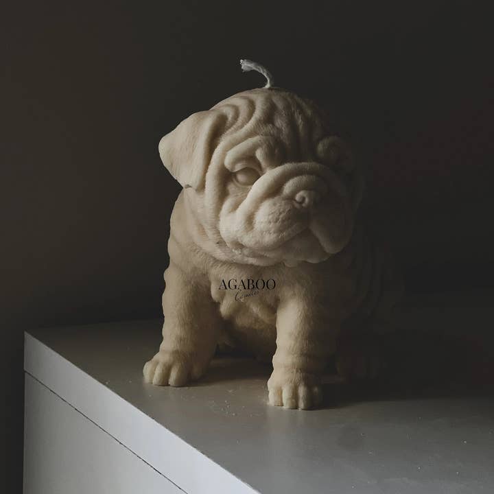 Cute Frenchie Dog Candle 6x6in - Animals for wholesale by Agaboo Candle