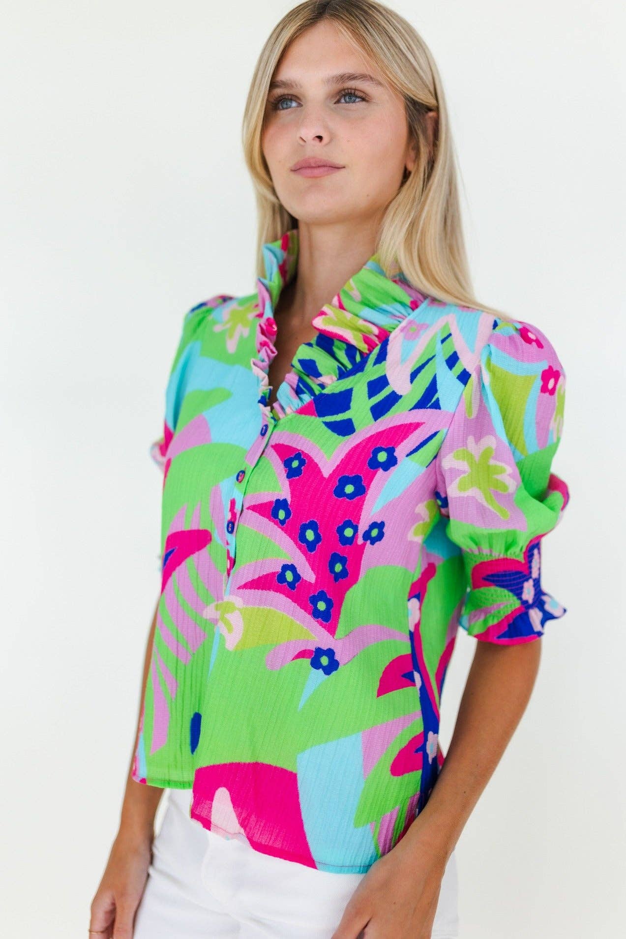 Mary George - Wholesale Button Down Shirt - Women's - Harper Top15