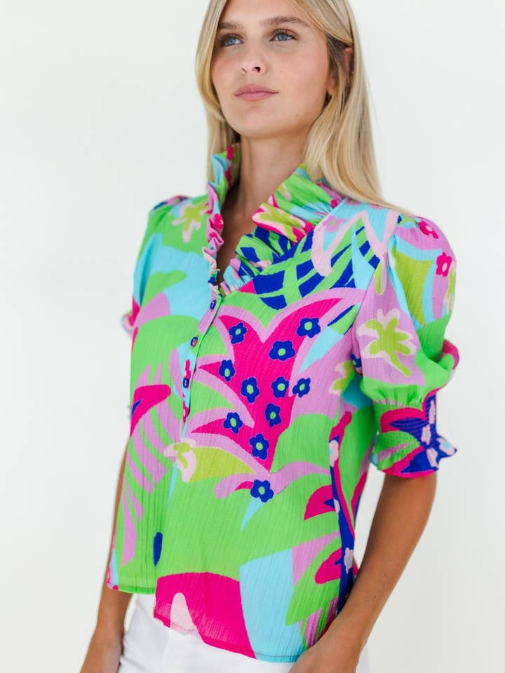 Mary George - Wholesale Button Down Shirt - Women's - Harper Top15