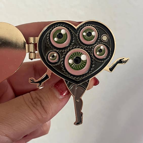 Kitschy Delish - Venta al por mayor Botón/prendedor - Eye Candy, alfiler grande de esmalte suave que se abre