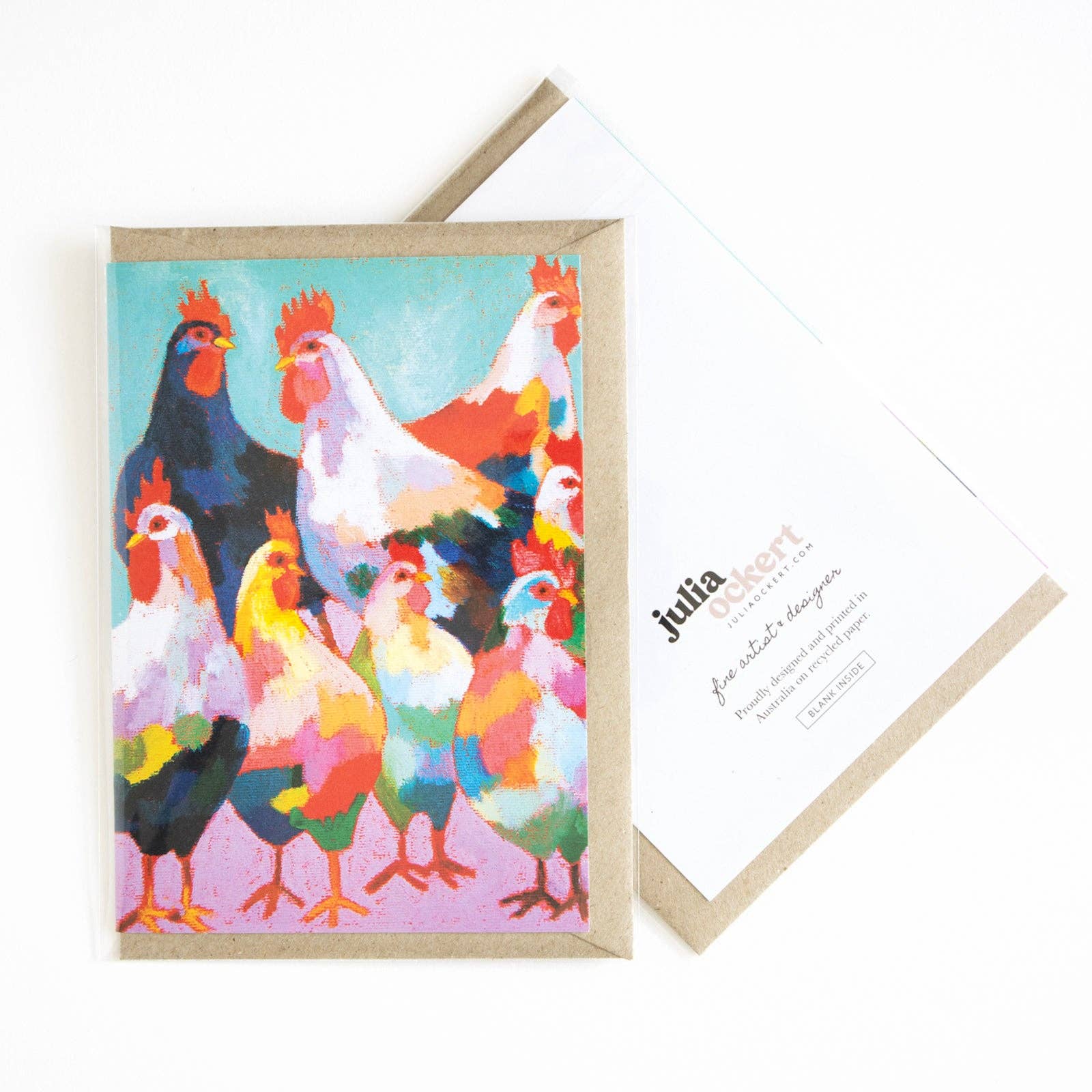 Julia Ockert - Wholesale Everyday greeting card - Happy Chickens Greeting Card3