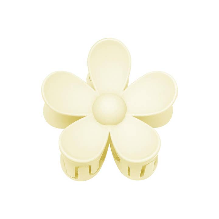 Hair clip flower White Resin for wholesale by SHINE BUY