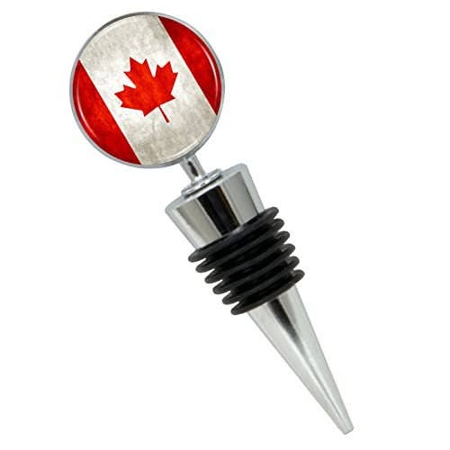 Canada Flag Wine Bottle Stopper In Gift Box for wholesale by City Souvenirs