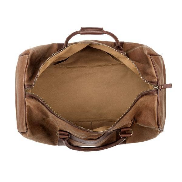 Mission Mercantile Leather Goods - Wholesale Weekender Bag - Unisex - Campaign Waxed Canvas Large Field Duffle Bag