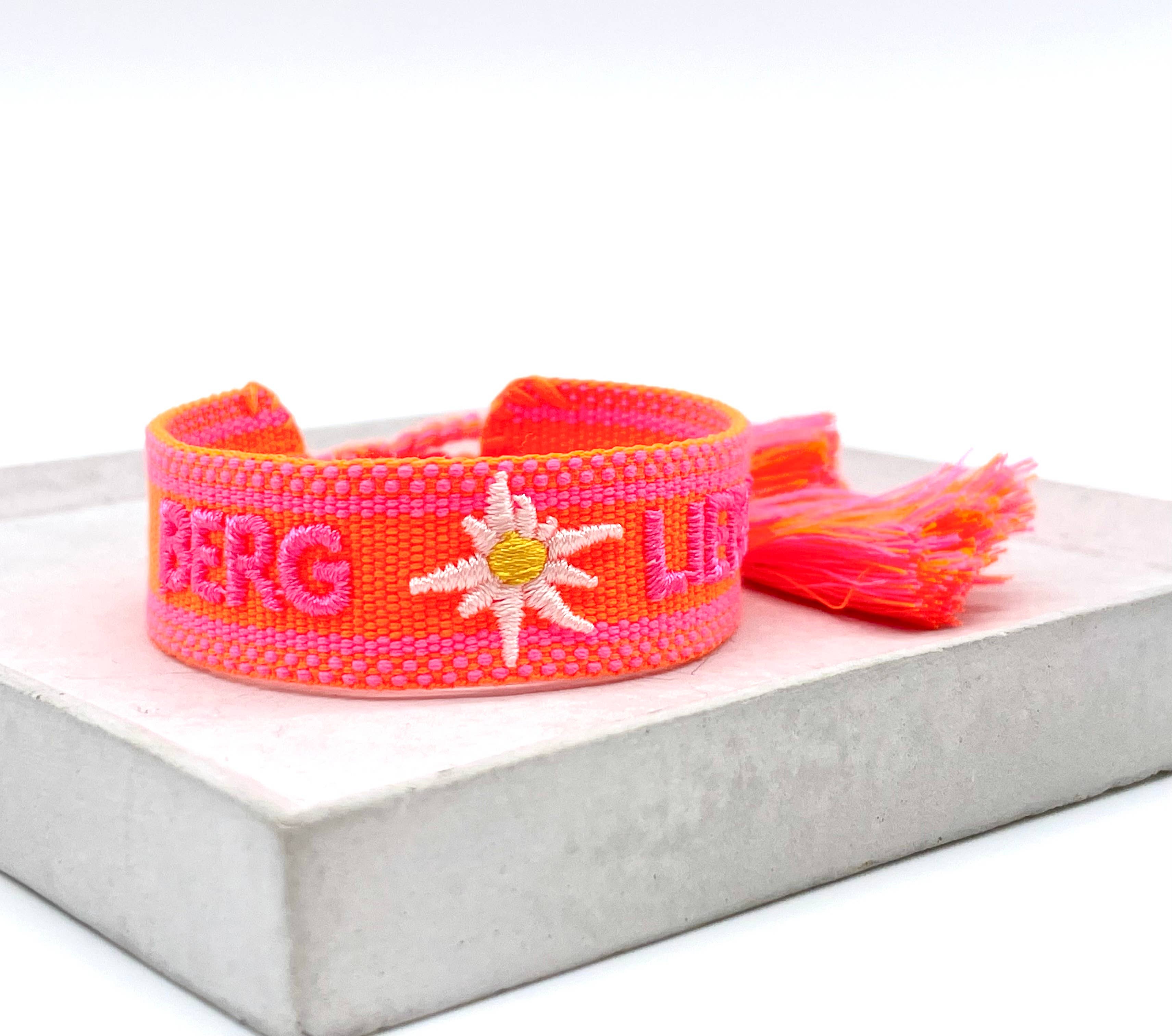 Parsley & Pepper - Wholesale Woven/Braided Bracelet - MOUNTAIN LOVE with Edelweiss Statement Bracelet woven, embroidered