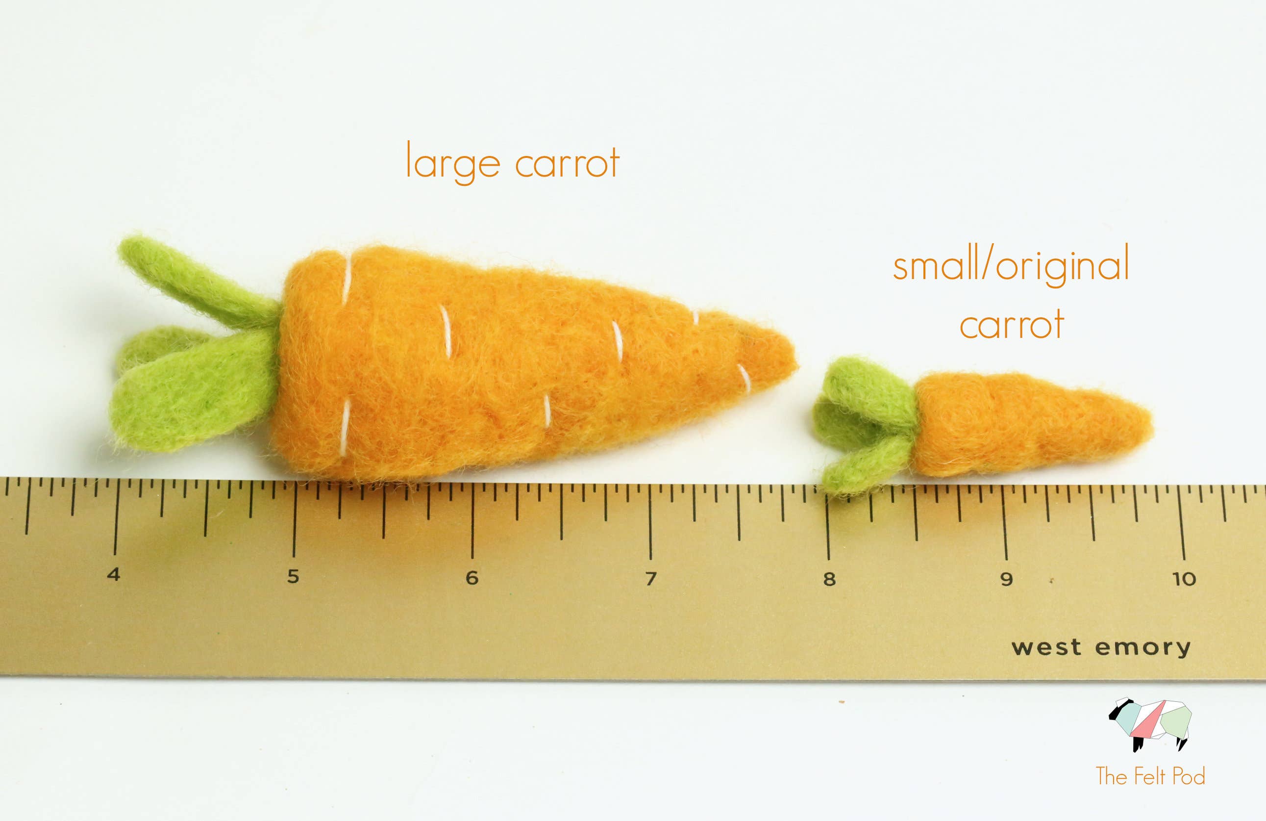 The Felt Pod - Vente Décorations de table - Carottes en feutre - grandes2