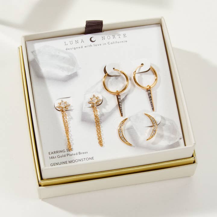 Luna Norte - Wholesale Jewellery set - Twilight Earring Set- Moonstone1
