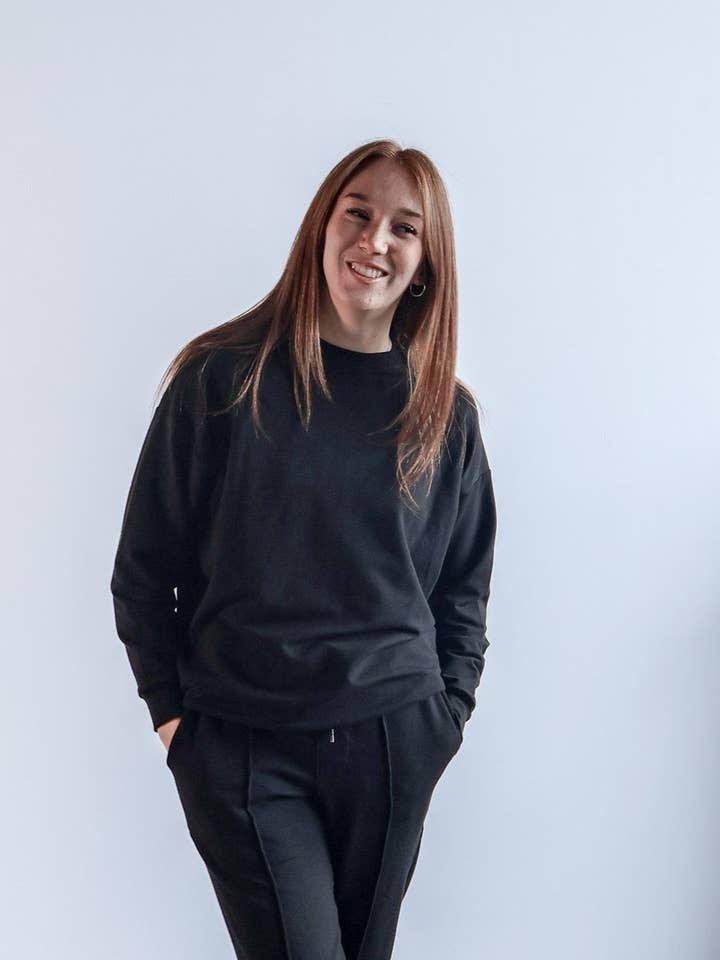 The Basic Sweatshirt in Black for wholesale by Genskee Apparel