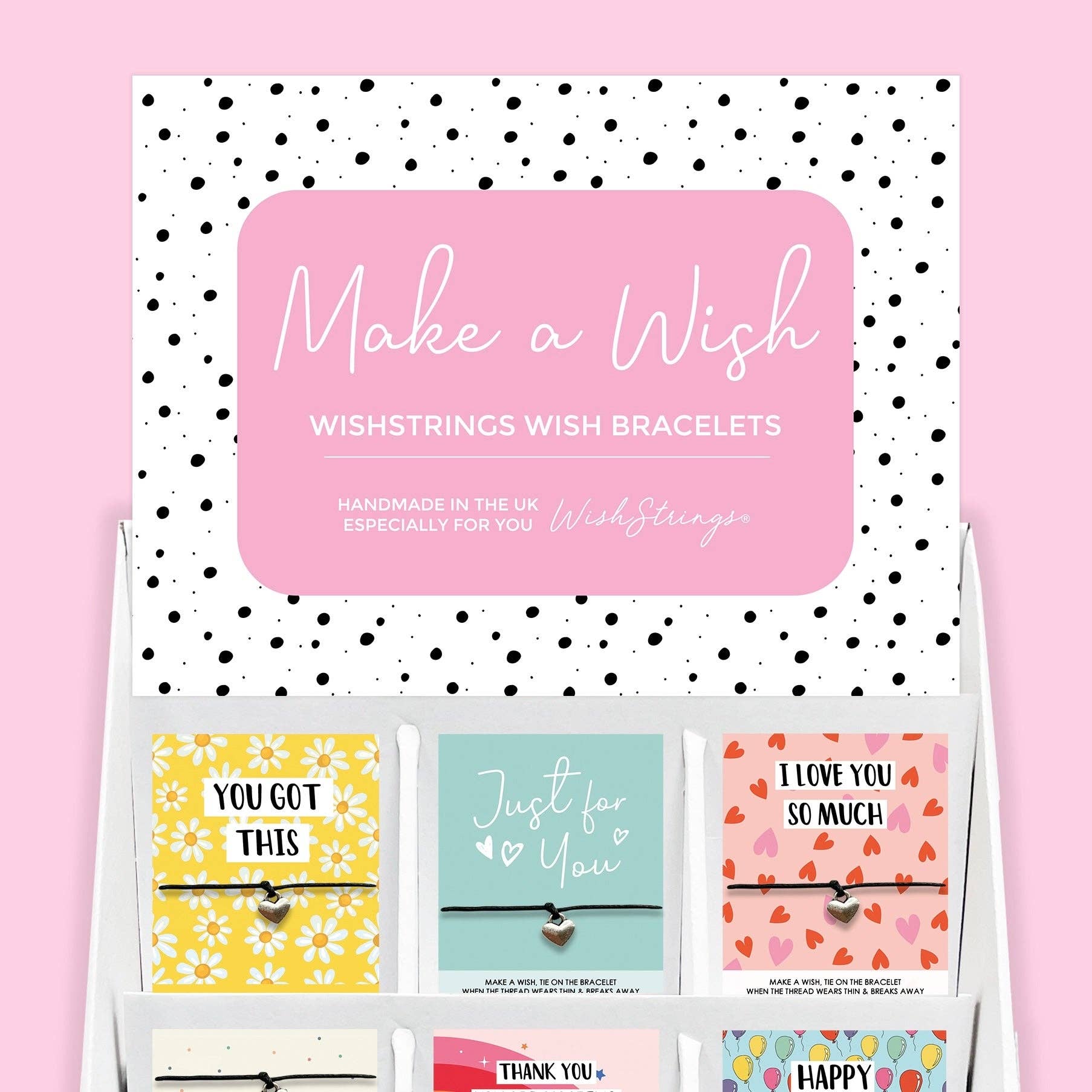 WishStrings - Wholesale Charm/Dangle Bracelet - WishStrings Wish Bracelets - Pre-filled Counter Display Stand1