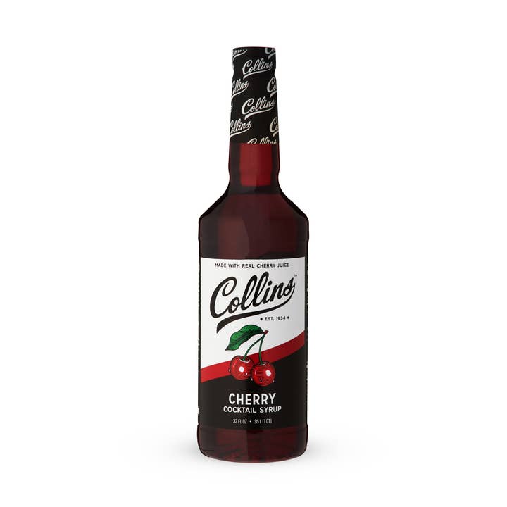 Real Sugar Cherry Cocktail Simple Syrup 32 oz for wholesale by Collins