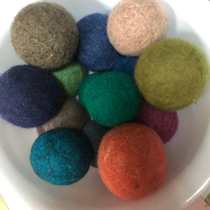 Wool Felt Dryer Balls for wholesale by Kreative Knits by Liona Jollota