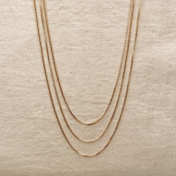 GoldFi - Wholesale Link & Chain Necklace - 1mm Box chain