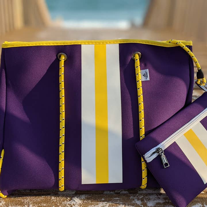 Sugar Lily's- Neoprene Spirit Collection- Big Purple/Yellow for wholesale by Sugar Lily's