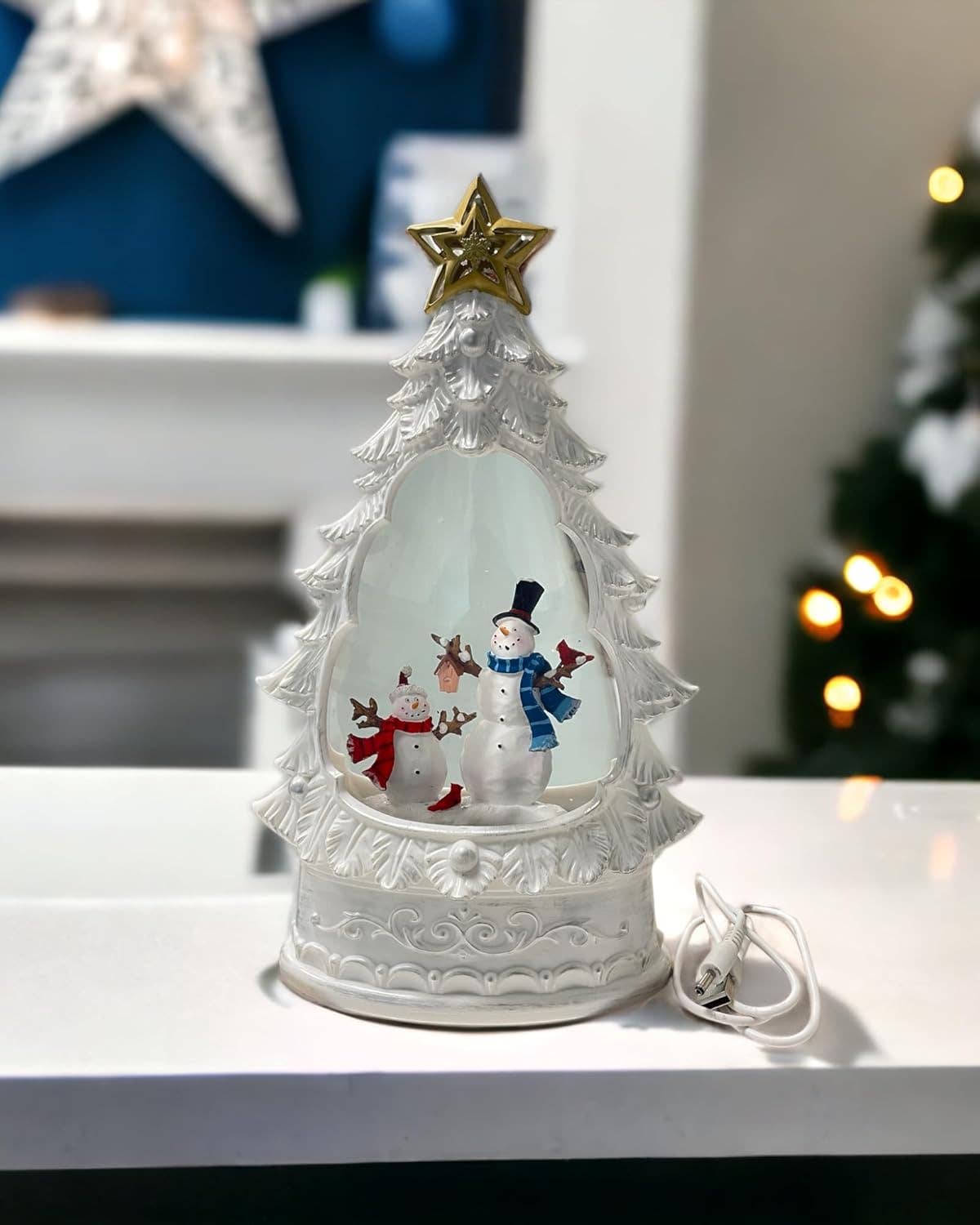 SINT - Wholesale Christmas Decoration - Christmas Musical Lighted Water Glitter Snow Globe Lamp7