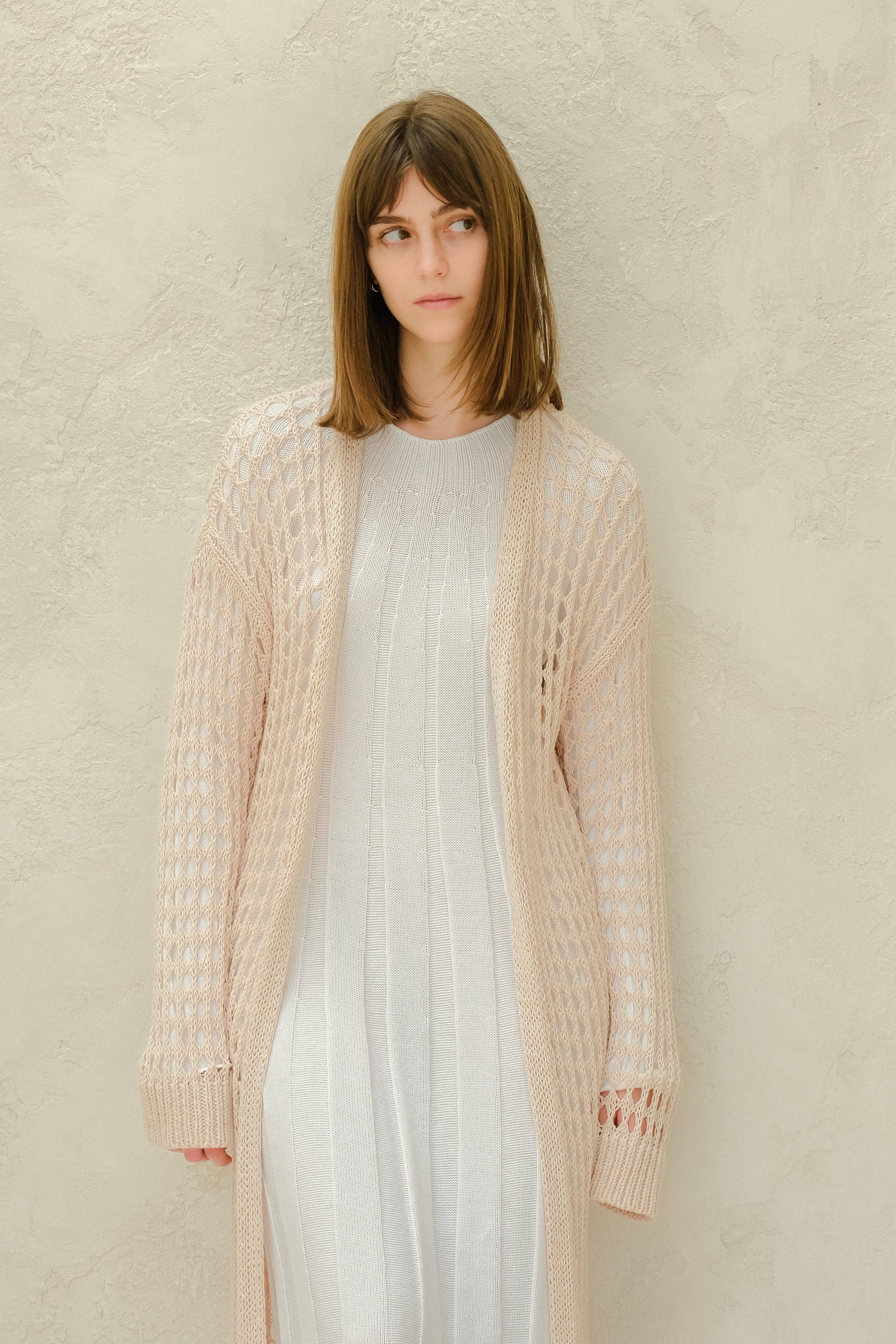 Lèmme – Engroshandel Cardigan - Dame – Fin bomulds hæklet maxi-cardigan34