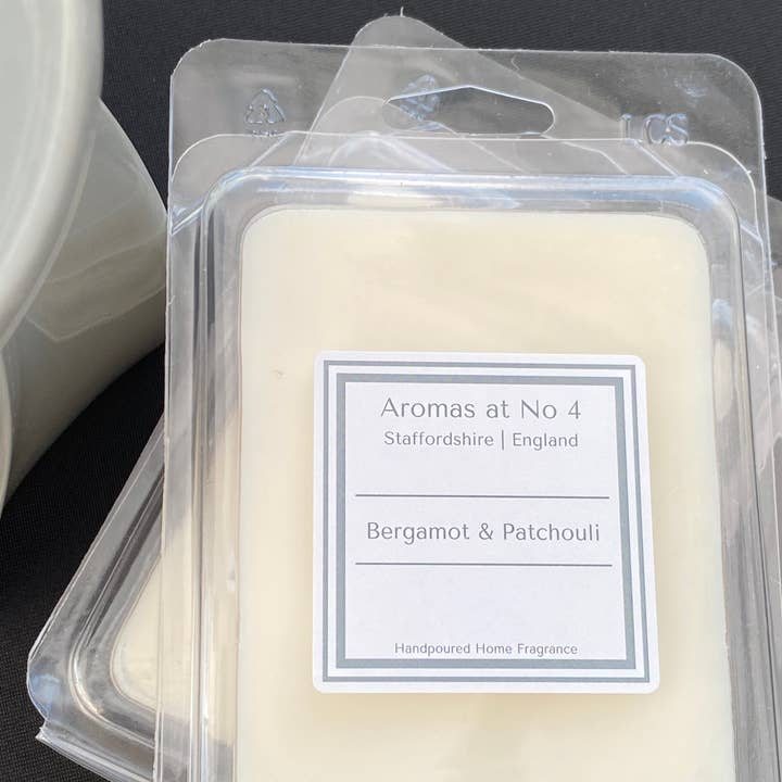Bergamot & Patchouli Wax Melt for wholesale by Aromas at No 4