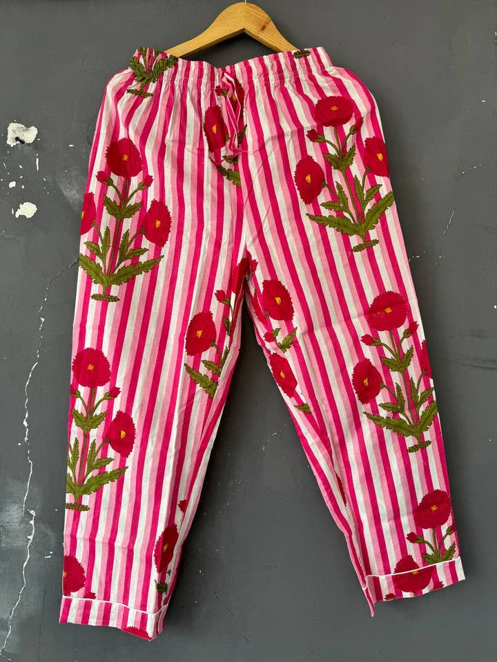 bhavnas boutique - Wholesale Sleepwear Set - Women's - Long PJ Set Block Print Party Wear Suit Indian Cotton PJ Set3