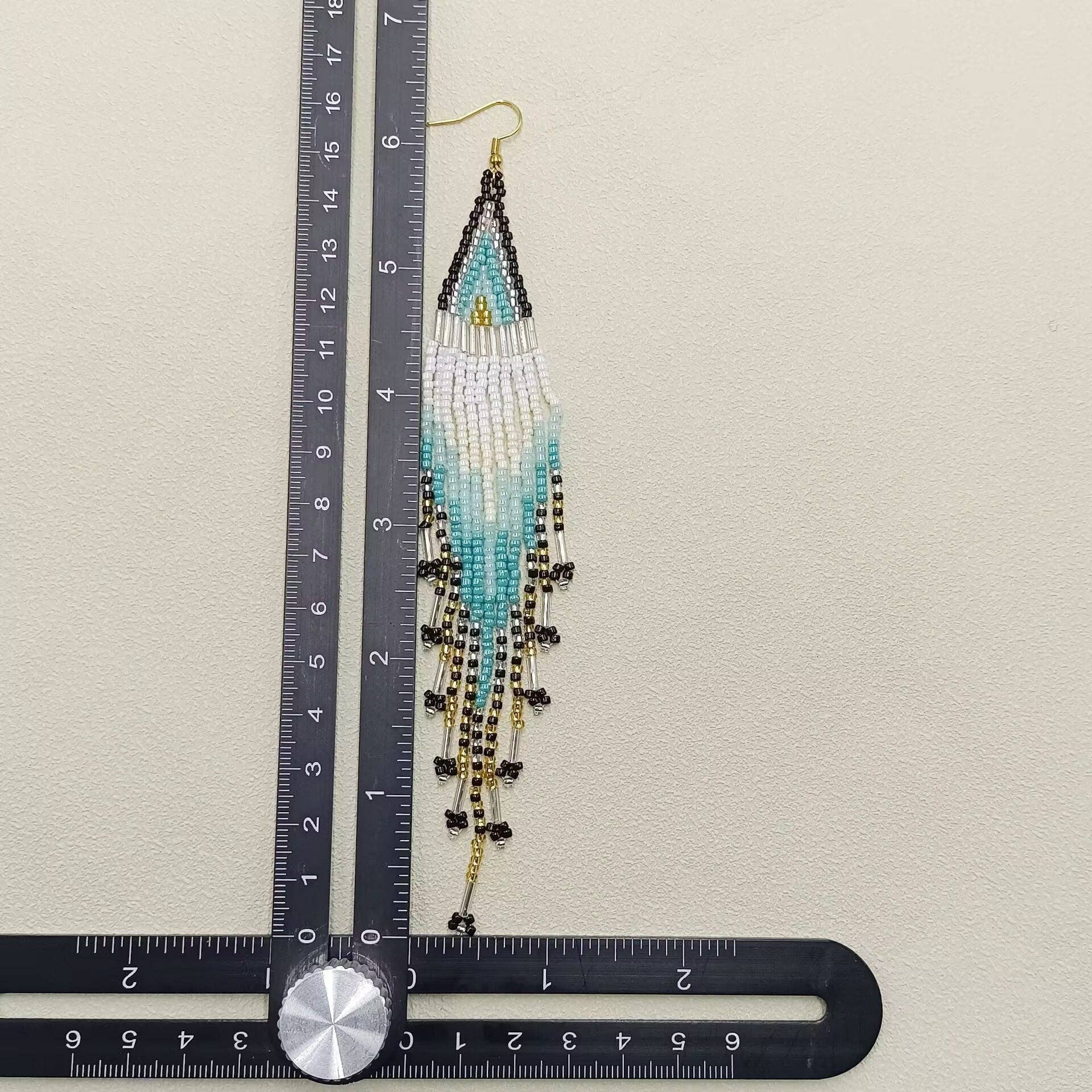 Mio Queena - Wholesale Tassel Earrings - Bohemian Style Long Seed Beads Fringe Earrings - BJ/SB3