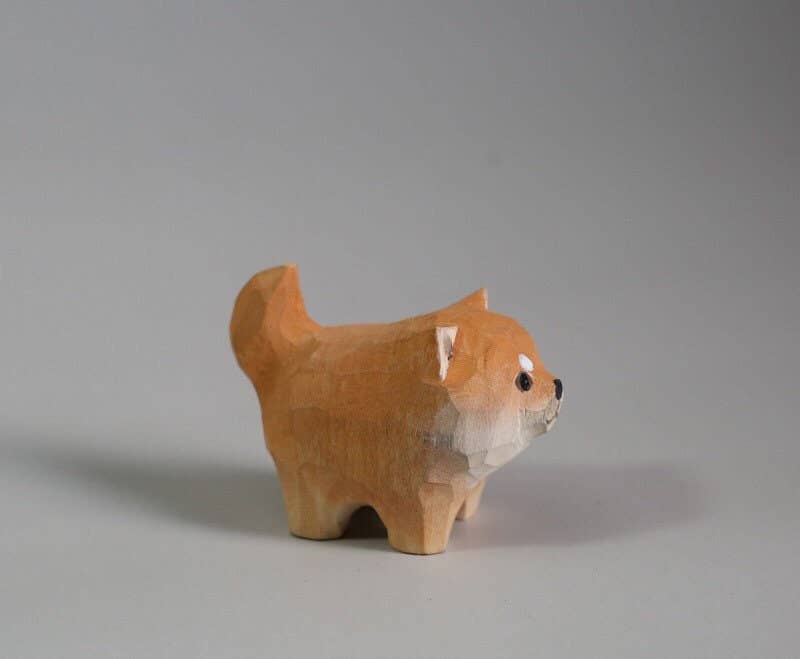 Gohobi （We cover U.S. import duties） - Wholesale Decorative Figurine - Gohobi Handcrafted Wooden Shiba Inu Dog Ornament3