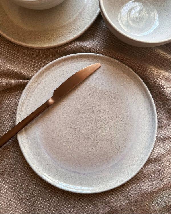 Los Artisans - Wholesale Dinnerware Set - Beige & Off-White Dinner Set | Pearl Iridescent Accents8