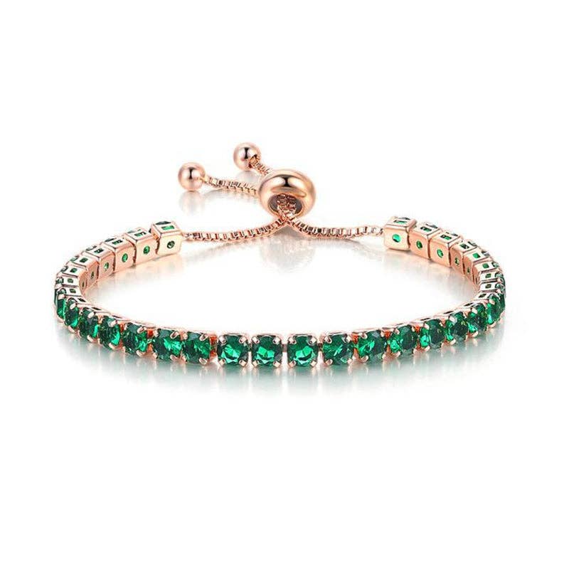 Perimade & Co. LLC - Wholesale Tennis Bracelet - Birthstone Wedding Tennis Bracelet in Solid Copper18