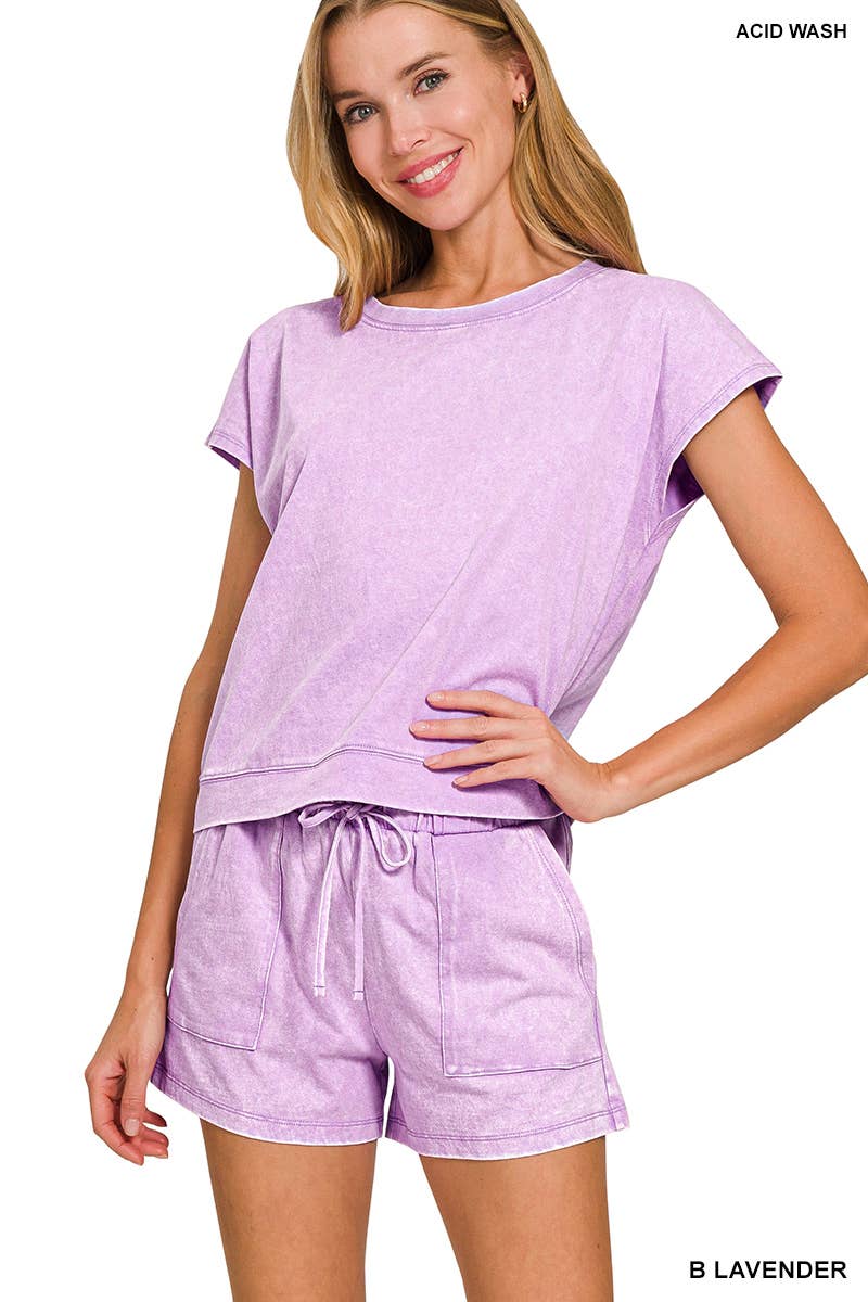 42POPS - Vente Ensemble de vêtements d'intérieur – femme - .._ Ensemble Débardeur et Short en Coton Premium Lavé9